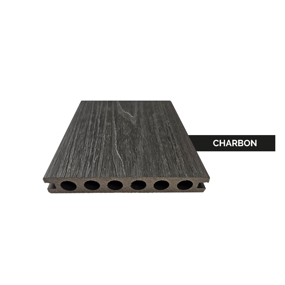 Enkel Wood Panda composite decking in Charcoal