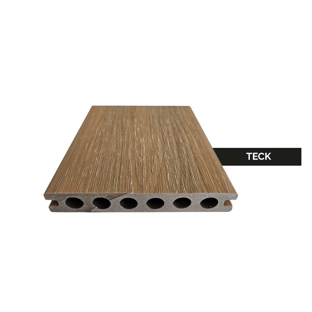 Enkel Wood Panda composite decking in Teak