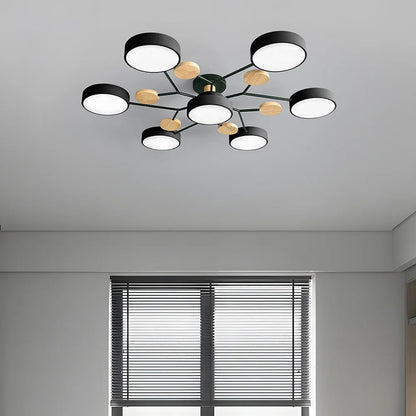 Celeste Semi Flush LED Ceiling Chandelier
