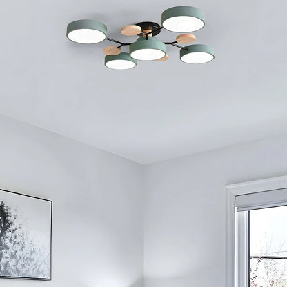 Celeste Semi Flush LED Ceiling Chandelier