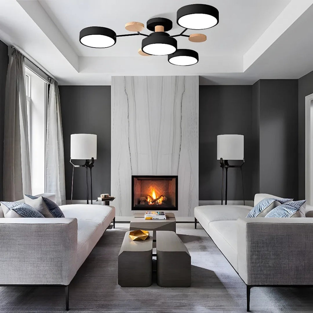 Celeste Semi Flush LED Ceiling Chandelier