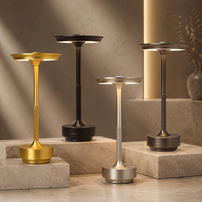 Close detail of the lamp finish and material