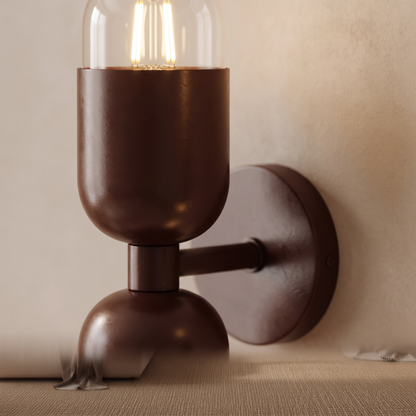 Close detail of the bulb holder and arm