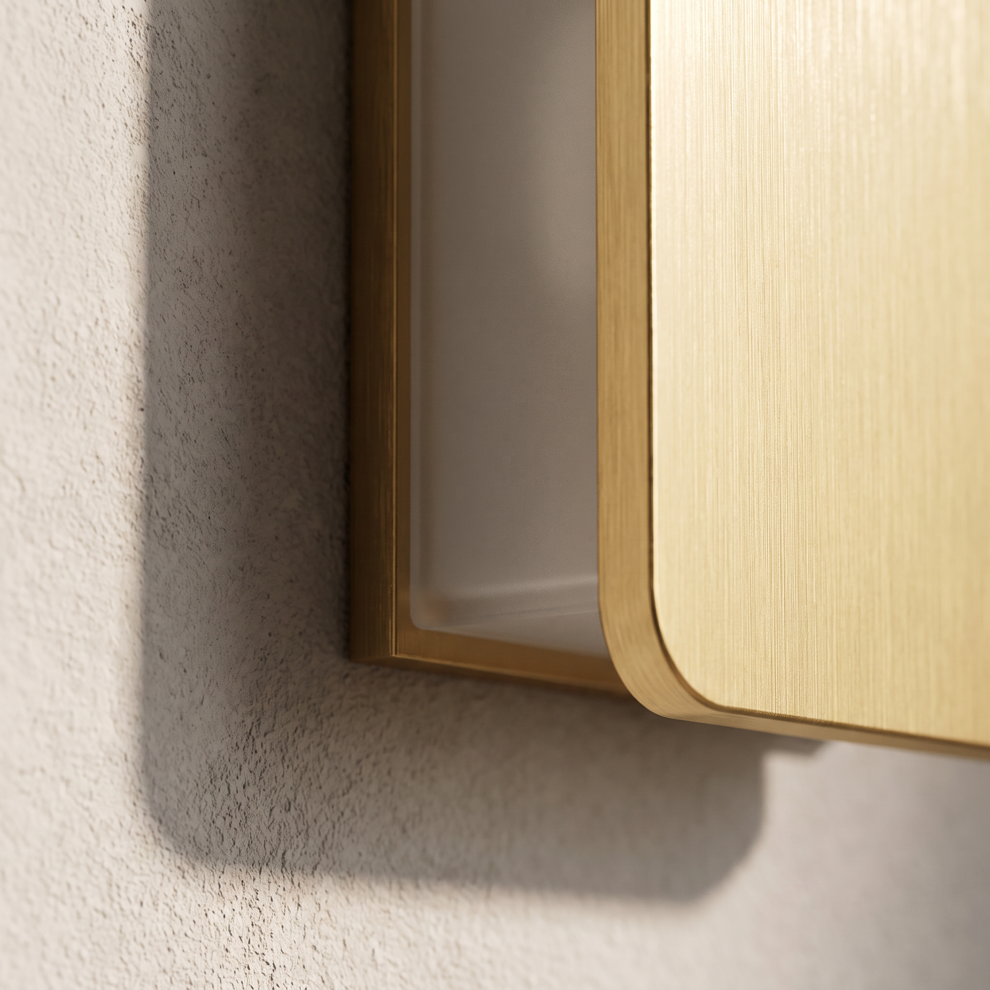 Close detail of the wall lamp edge and finish