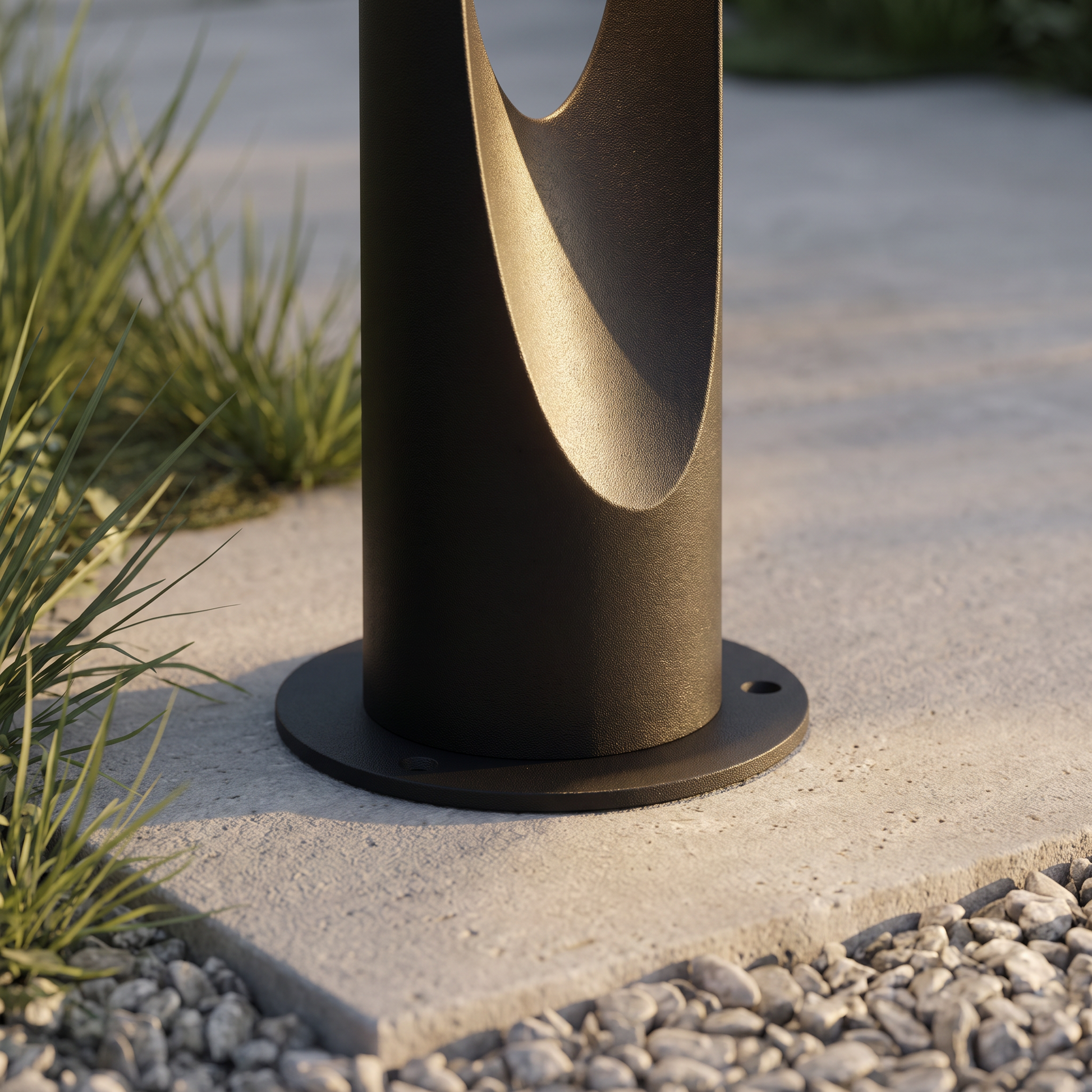 Close detail of the base and weatherproof finish