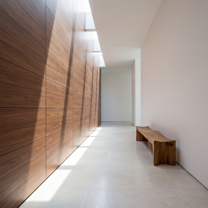 Flat cladding along a minimal hallway