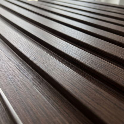 Close detail of the rib profile and woodgrain