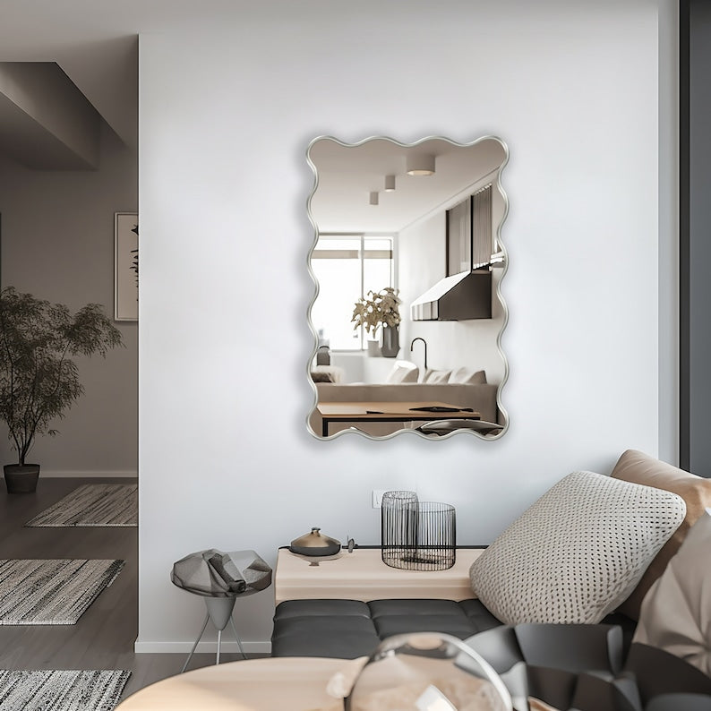 Squiggle Wavy Wall Mirror