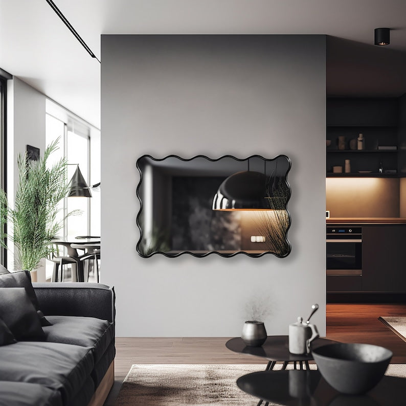 Squiggle Wavy Wall Mirror