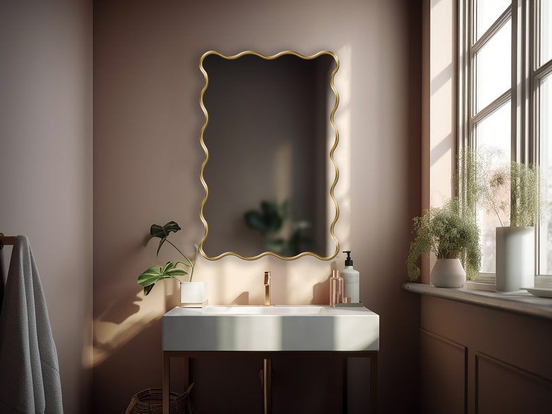 Squiggle Wavy Wall Mirror