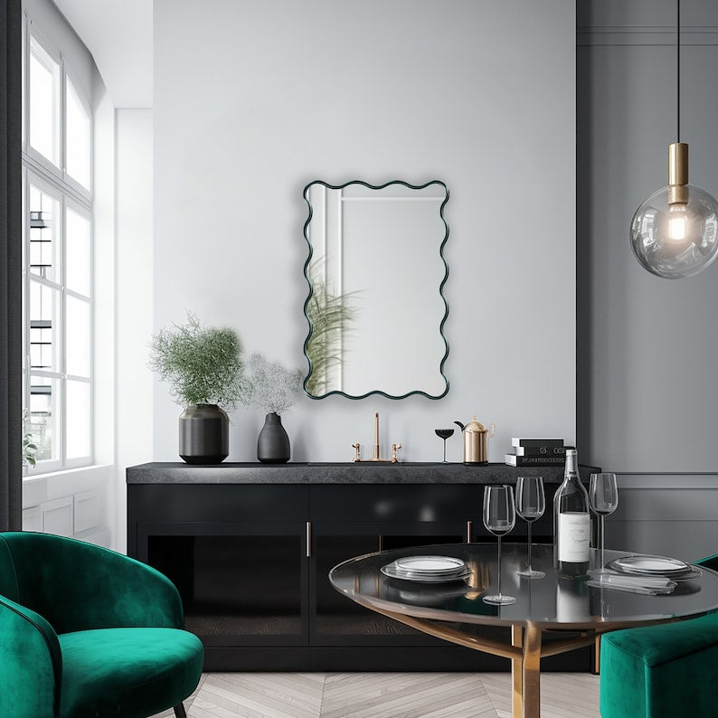 Squiggle Wavy Wall Mirror