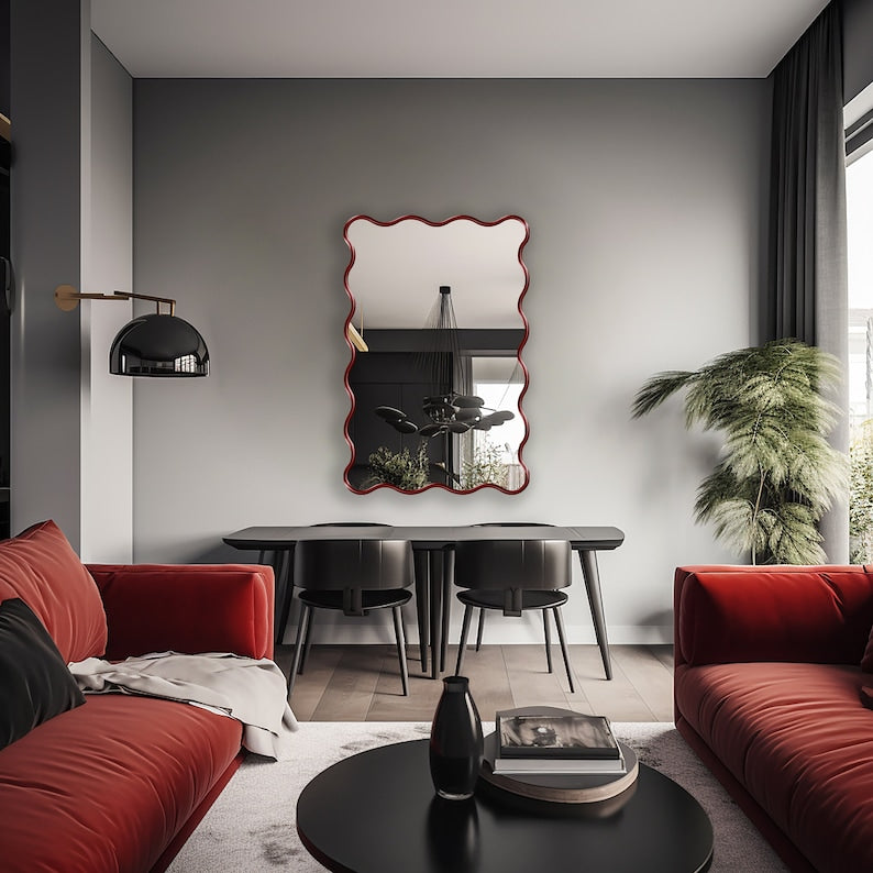 Squiggle Wavy Wall Mirror