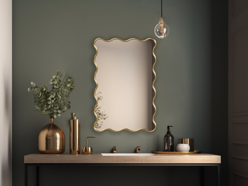 Squiggle Wavy Wall Mirror