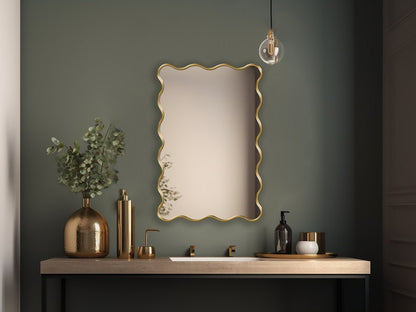 Squiggle Wavy Wall Mirror