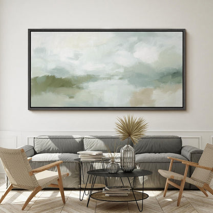 Soft Abstract Landscape Framed Canvas