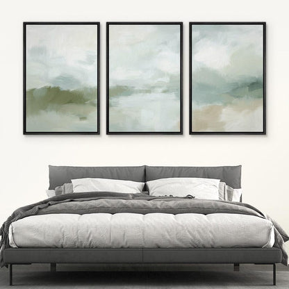 Soft Abstract Landscape Framed Canvas